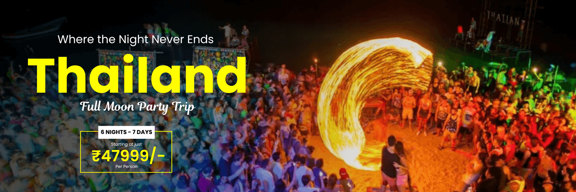 Thailand Full Moon Party Community Trip Banner